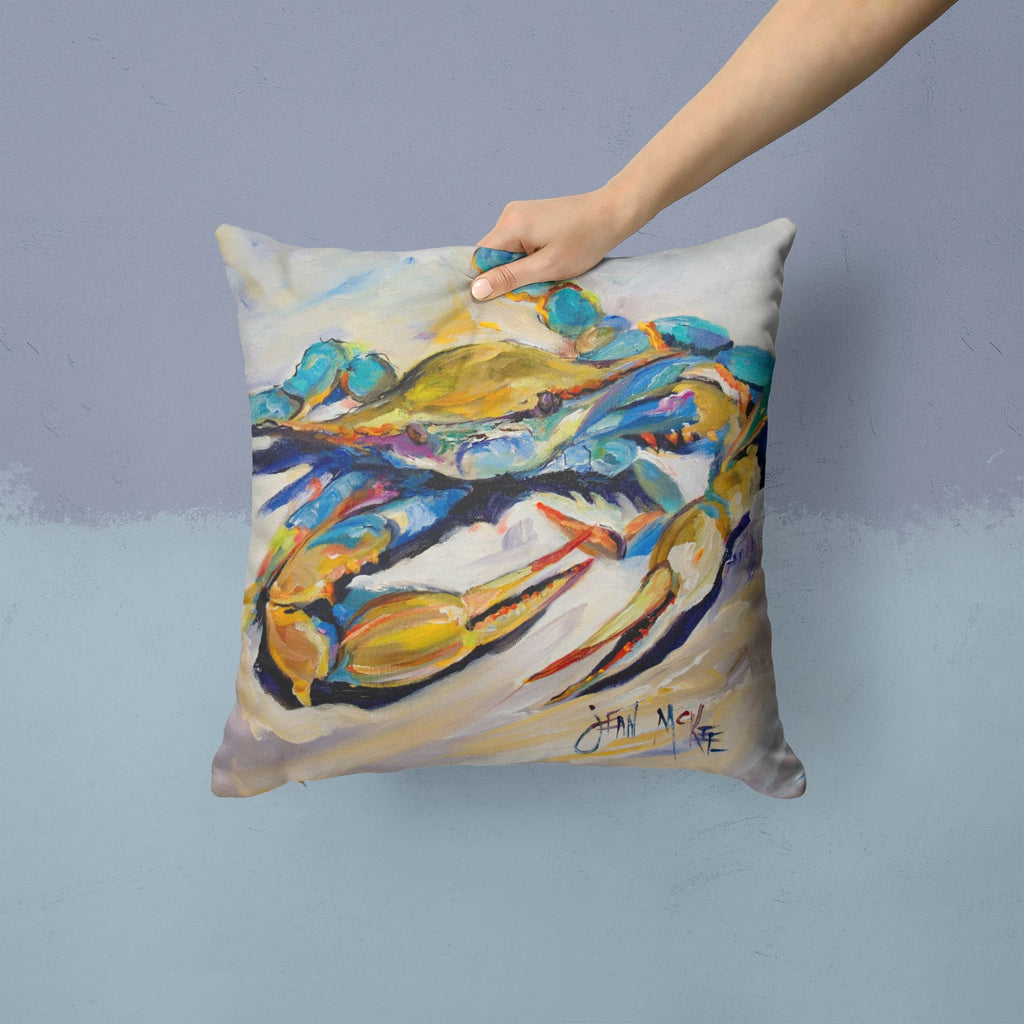 #20 Crab Decorative Throw Pillow 14x14 Indoor Outdoor Accent Cushion, Fabric Cover with Insert for Sofa, Bed, Porch & Living Room