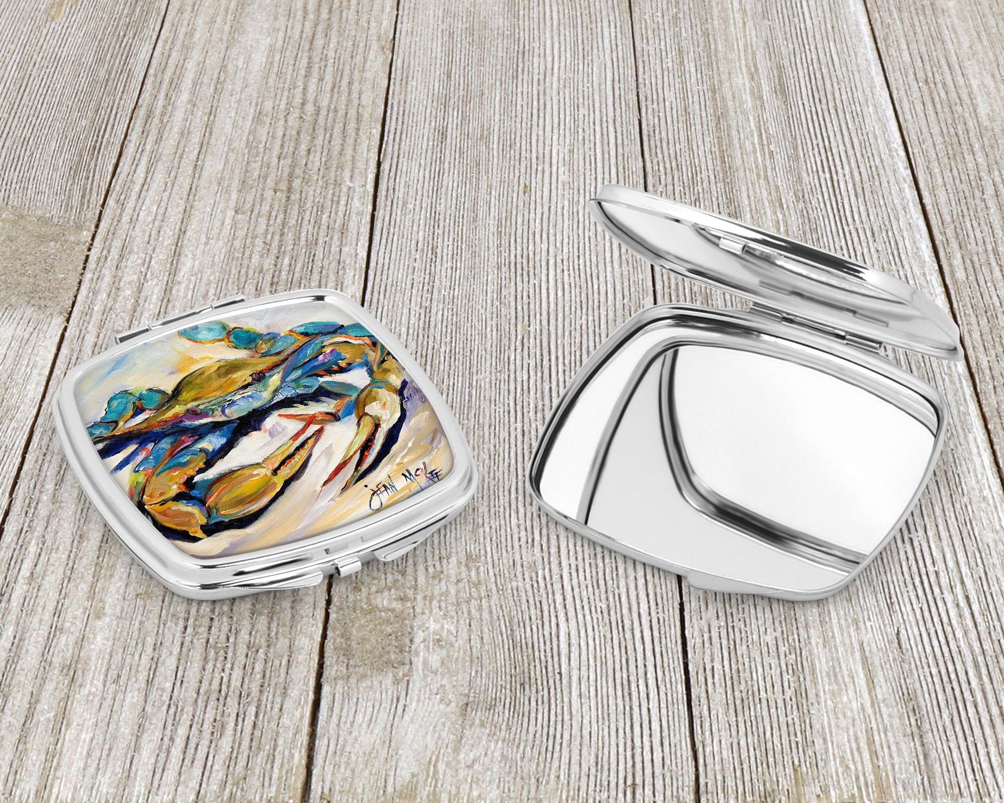 #20 Crab Compact Mirror Decorative Travel Makeup Mirror for Women Girls Gifts Pocket Makeup Mirror Folding Handheld