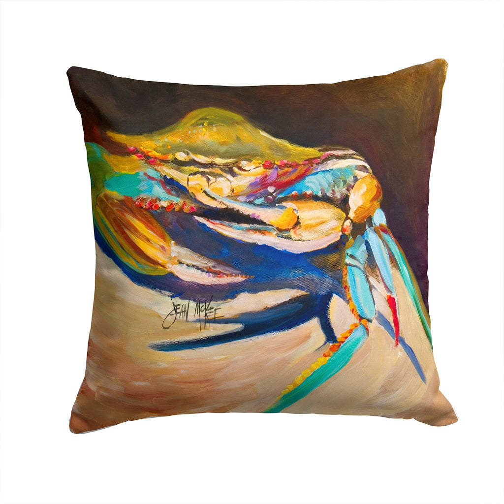 Crab to Claw UP Crab Decorative Throw Pillow 14x14 Indoor Outdoor Accent Cushion, Fabric Cover with Insert for Sofa, Bed, Porch & Living Room