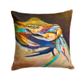 Crab to Claw UP Crab Decorative Throw Pillow 14x14 Indoor Outdoor Accent Cushion, Fabric Cover with Insert for Sofa, Bed, Porch & Living Room