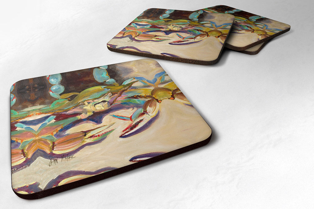 Crab tailfin Crab Foam Coasters Set of 4 Cup Coasters for Indoor Outdoor, Tabletop Protection, Anti Slip, Mouse pad Material