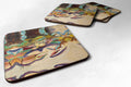 Crab tailfin Crab Foam Coasters Set of 4 Cup Coasters for Indoor Outdoor, Tabletop Protection, Anti Slip, Mouse pad Material