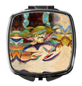 Crab tailfin Crab Compact Mirror Decorative Travel Makeup Mirror for Women Girls Gifts Pocket Makeup Mirror Folding Handheld