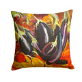 Eggplant Decorative Throw Pillow 14x14 Indoor Outdoor Accent Cushion, Fabric Cover with Insert for Sofa, Bed, Porch & Living Room