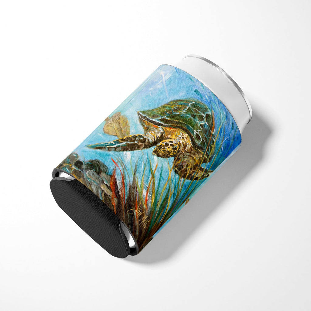 Loggerhead Sea Turtle Can or Bottle Hugger Cooler Sleeve for Standard 12 oz Cans, Insulated Foam Beer & Soda Can Hugger Reusable