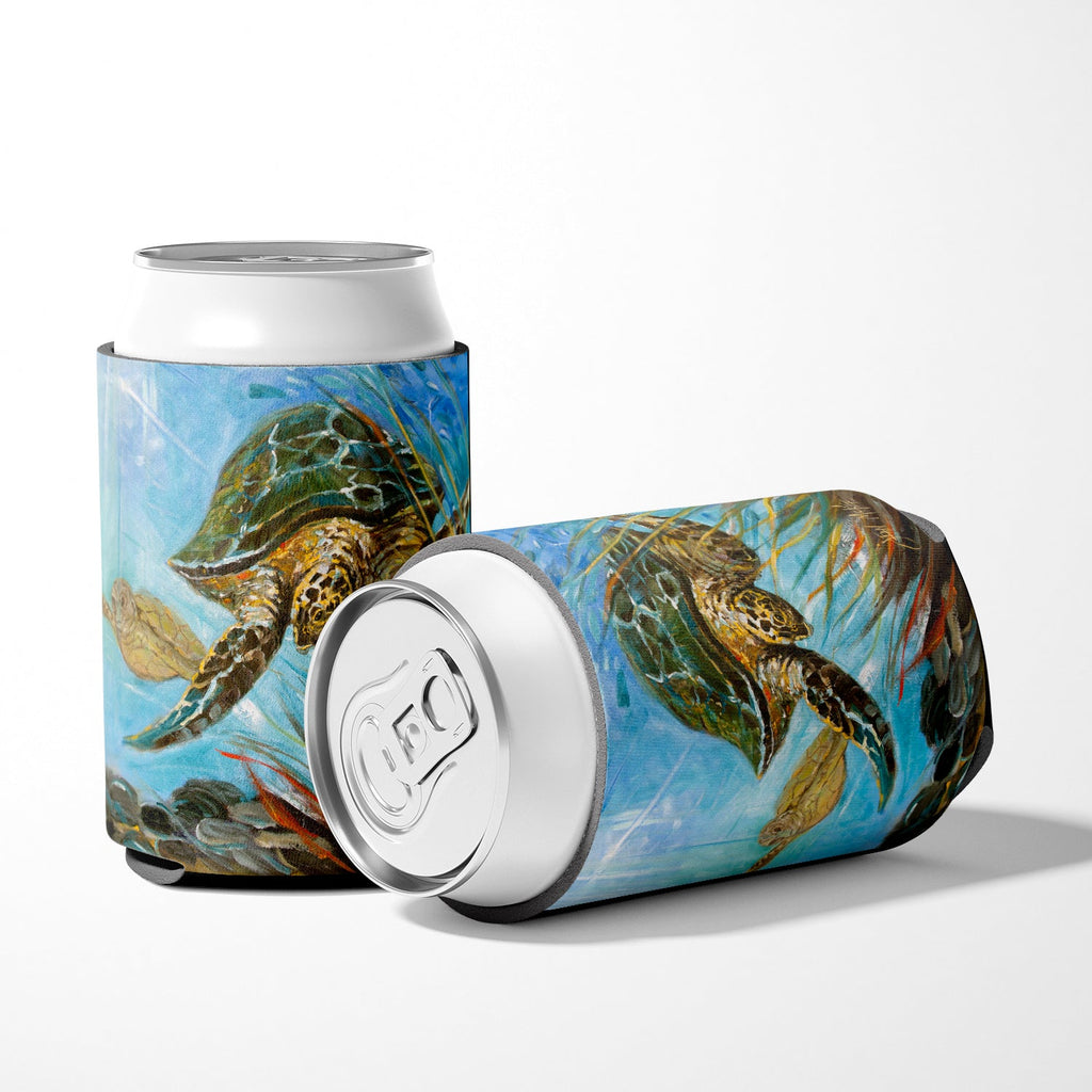 Loggerhead Sea Turtle Can or Bottle Hugger Cooler Sleeve for Standard 12 oz Cans, Insulated Foam Beer & Soda Can Hugger Reusable