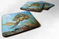 Loggerhead Sea Turtle Foam Coasters Set of 4 Cup Coasters for Indoor Outdoor, Tabletop Protection, Anti Slip, Mouse pad Material