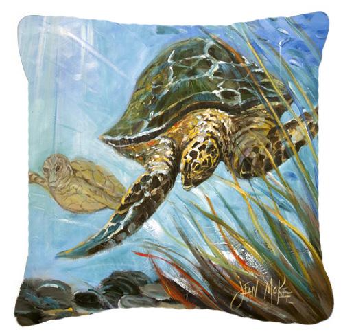 Loggerhead Sea Turtle Decorative Throw Pillow 18x18 Indoor Outdoor Accent Cushion, Fabric Cover with Insert for Sofa, Bed, Porch & Living Room