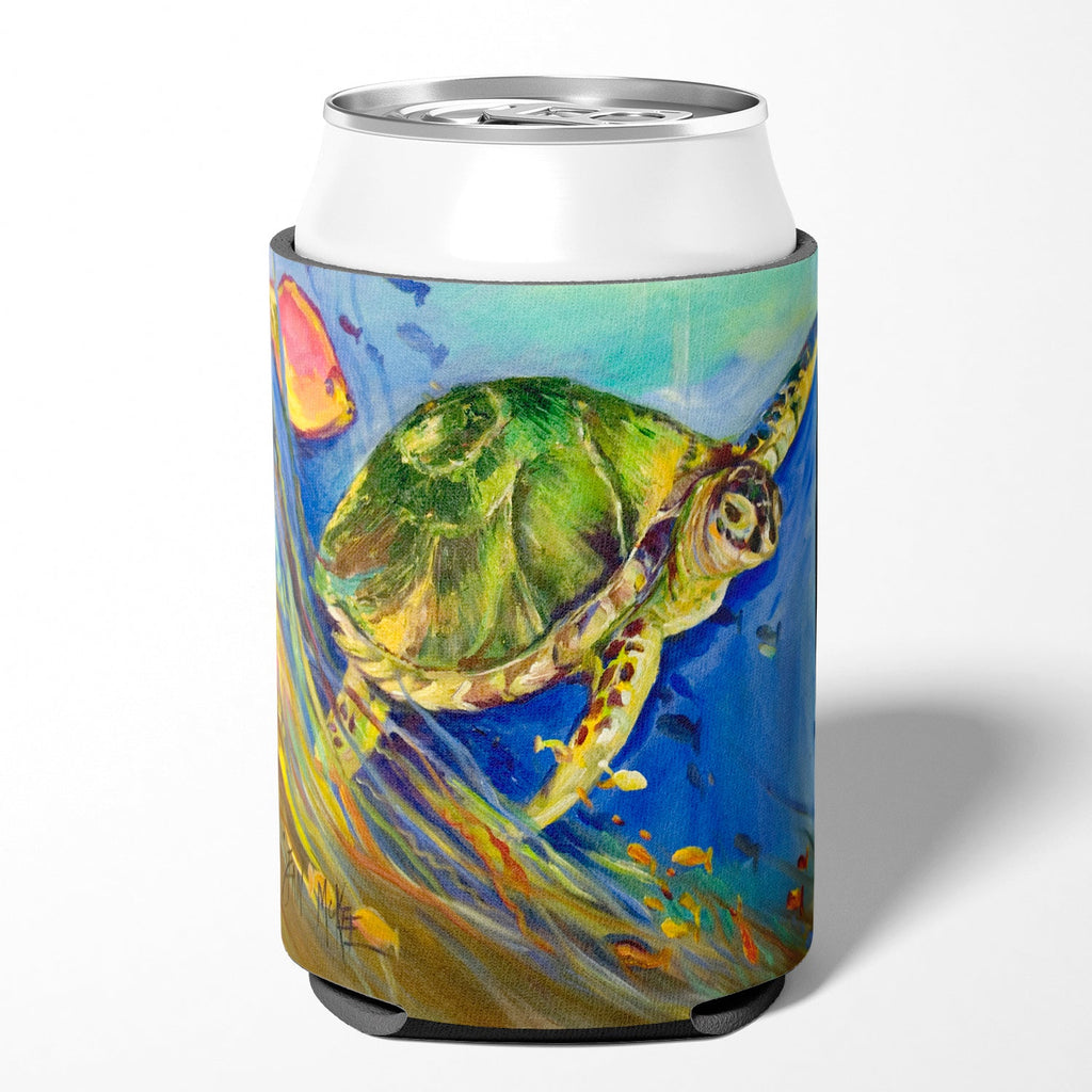 Loggerhead Sea Turtle Can or Bottle Hugger Cooler Sleeve for Standard 12 oz Cans, Insulated Foam Beer & Soda Can Hugger Reusable