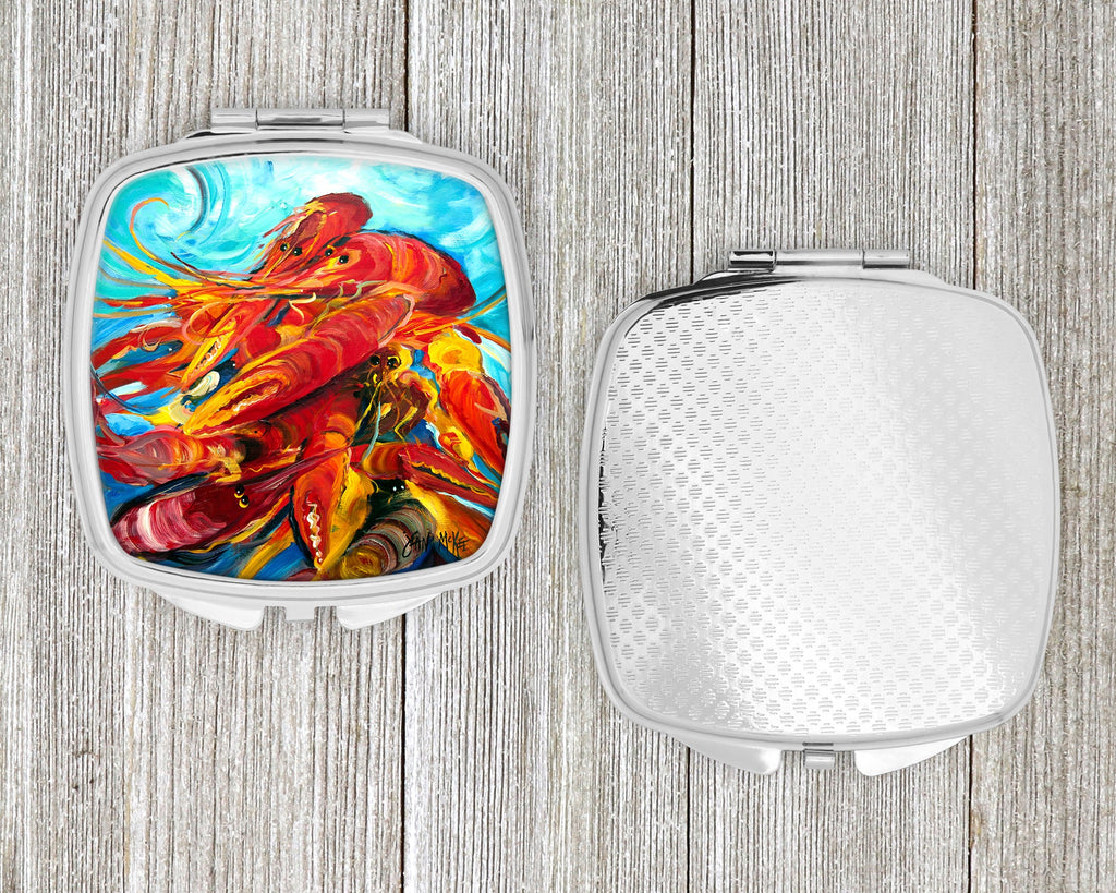 Crawfish Compact Mirror Decorative Travel Makeup Mirror for Women Girls Gifts Pocket Makeup Mirror Folding Handheld