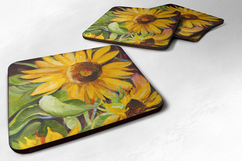 Sunflowers Foam Coasters Set of 4 Cup Coasters for Indoor Outdoor, Tabletop Protection, Anti Slip, Mouse pad Material