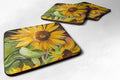 Sunflowers Foam Coasters Set of 4 Cup Coasters for Indoor Outdoor, Tabletop Protection, Anti Slip, Mouse pad Material