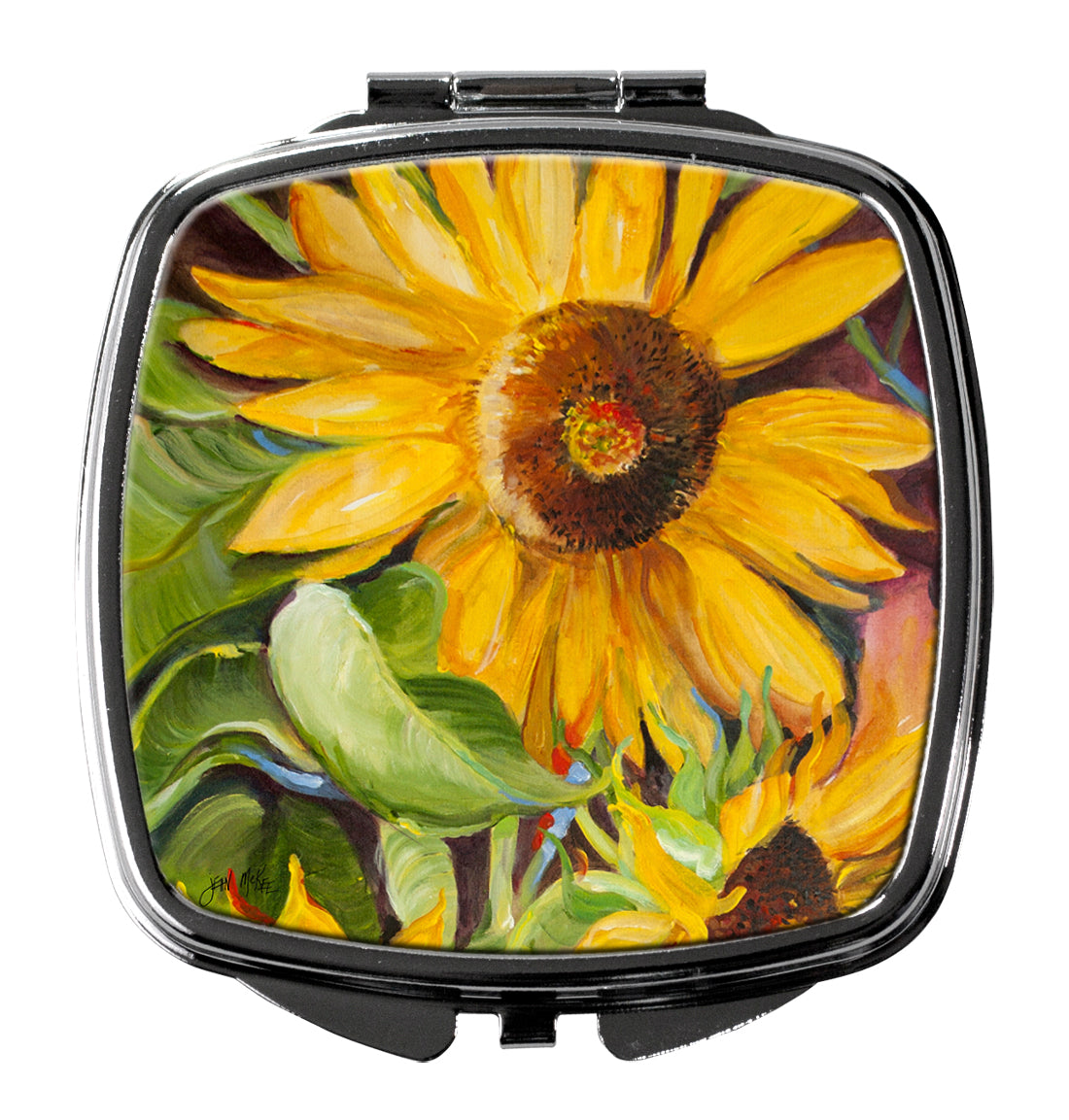 Sunflowers Compact Mirror Decorative Travel Makeup Mirror for Women Girls Gifts Pocket Makeup Mirror Folding Handheld