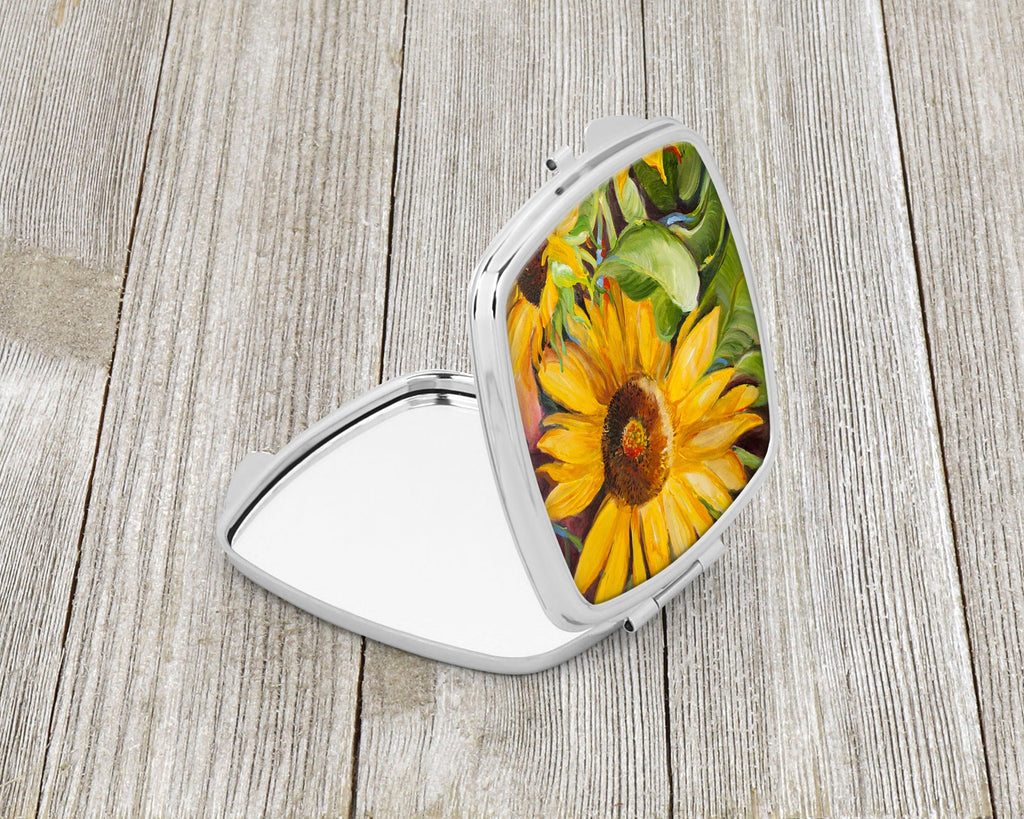 Sunflowers Compact Mirror Decorative Travel Makeup Mirror for Women Girls Gifts Pocket Makeup Mirror Folding Handheld