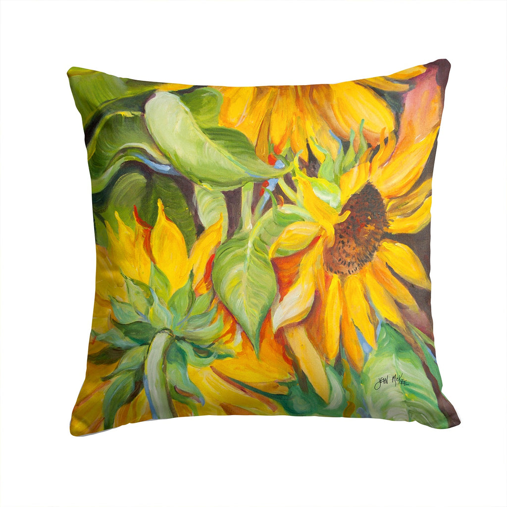 Sunflowers Decorative Throw Pillow 14x14 Indoor Outdoor Accent Cushion, Fabric Cover with Insert for Sofa, Bed, Porch & Living Room