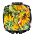 Sunflowers Compact Mirror Decorative Travel Makeup Mirror for Women Girls Gifts Pocket Makeup Mirror Folding Handheld