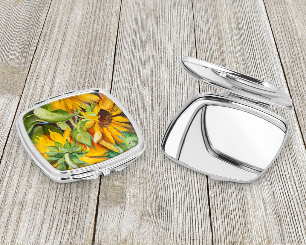 Sunflowers Compact Mirror Decorative Travel Makeup Mirror for Women Girls Gifts Pocket Makeup Mirror Folding Handheld