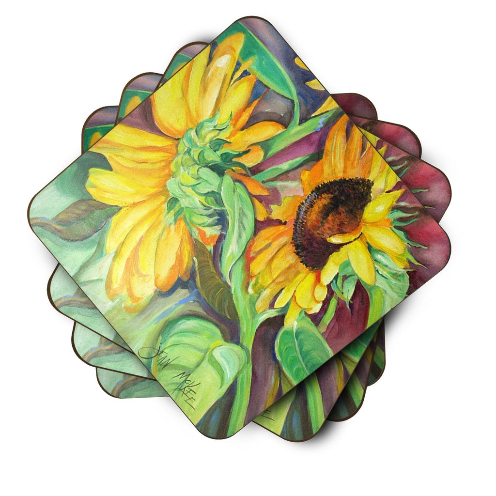 Sunflowers Foam Coasters Set of 4 Cup Coasters for Indoor Outdoor, Tabletop Protection, Anti Slip, Mouse pad Material