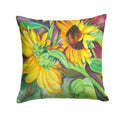 Sunflowers Decorative Throw Pillow 14x14 Indoor Outdoor Accent Cushion, Fabric Cover with Insert for Sofa, Bed, Porch & Living Room