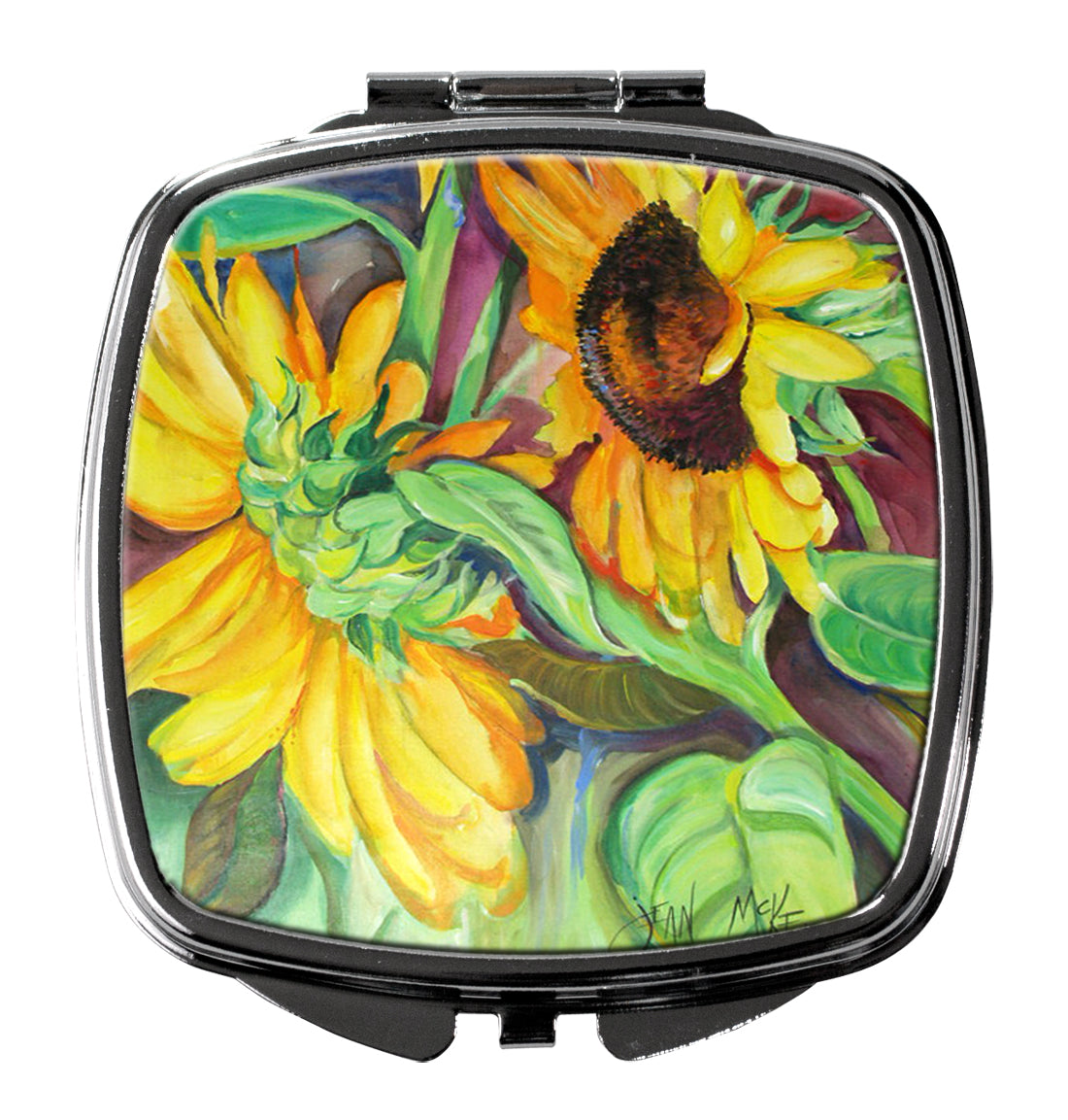 Sunflowers Compact Mirror Decorative Travel Makeup Mirror for Women Girls Gifts Pocket Makeup Mirror Folding Handheld