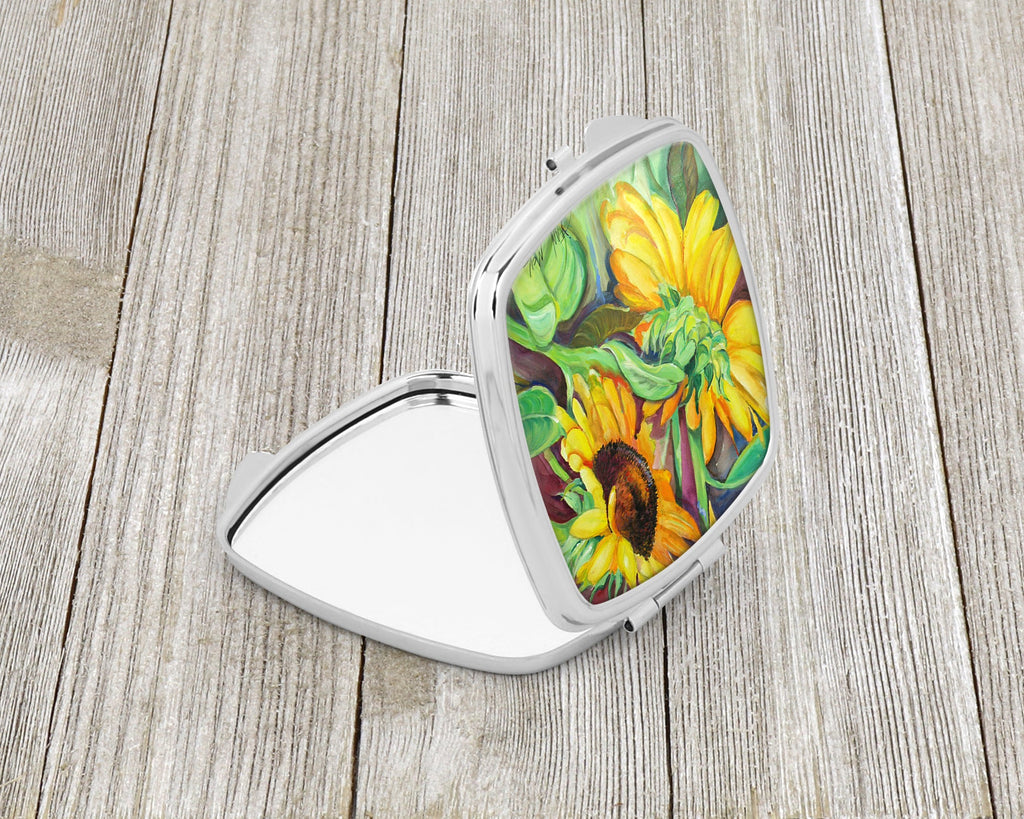 Sunflowers Compact Mirror Decorative Travel Makeup Mirror for Women Girls Gifts Pocket Makeup Mirror Folding Handheld