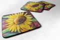 Sunflowers Foam Coasters Set of 4 Cup Coasters for Indoor Outdoor, Tabletop Protection, Anti Slip, Mouse pad Material
