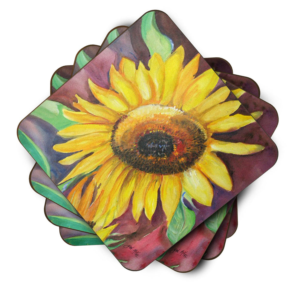 Sunflowers Foam Coasters Set of 4 Cup Coasters for Indoor Outdoor, Tabletop Protection, Anti Slip, Mouse pad Material
