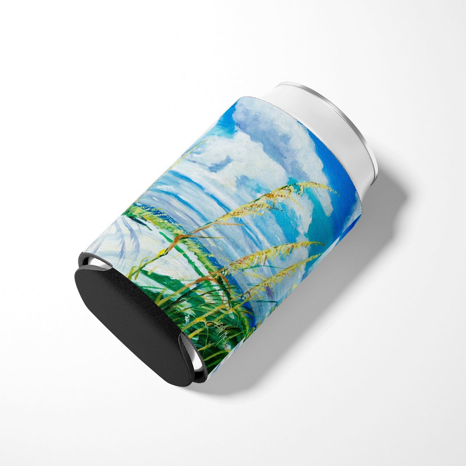 Sea Oats Can or Bottle Hugger Cooler Sleeve for Standard 12 oz Cans, Insulated Foam Beer & Soda Can Hugger Reusable