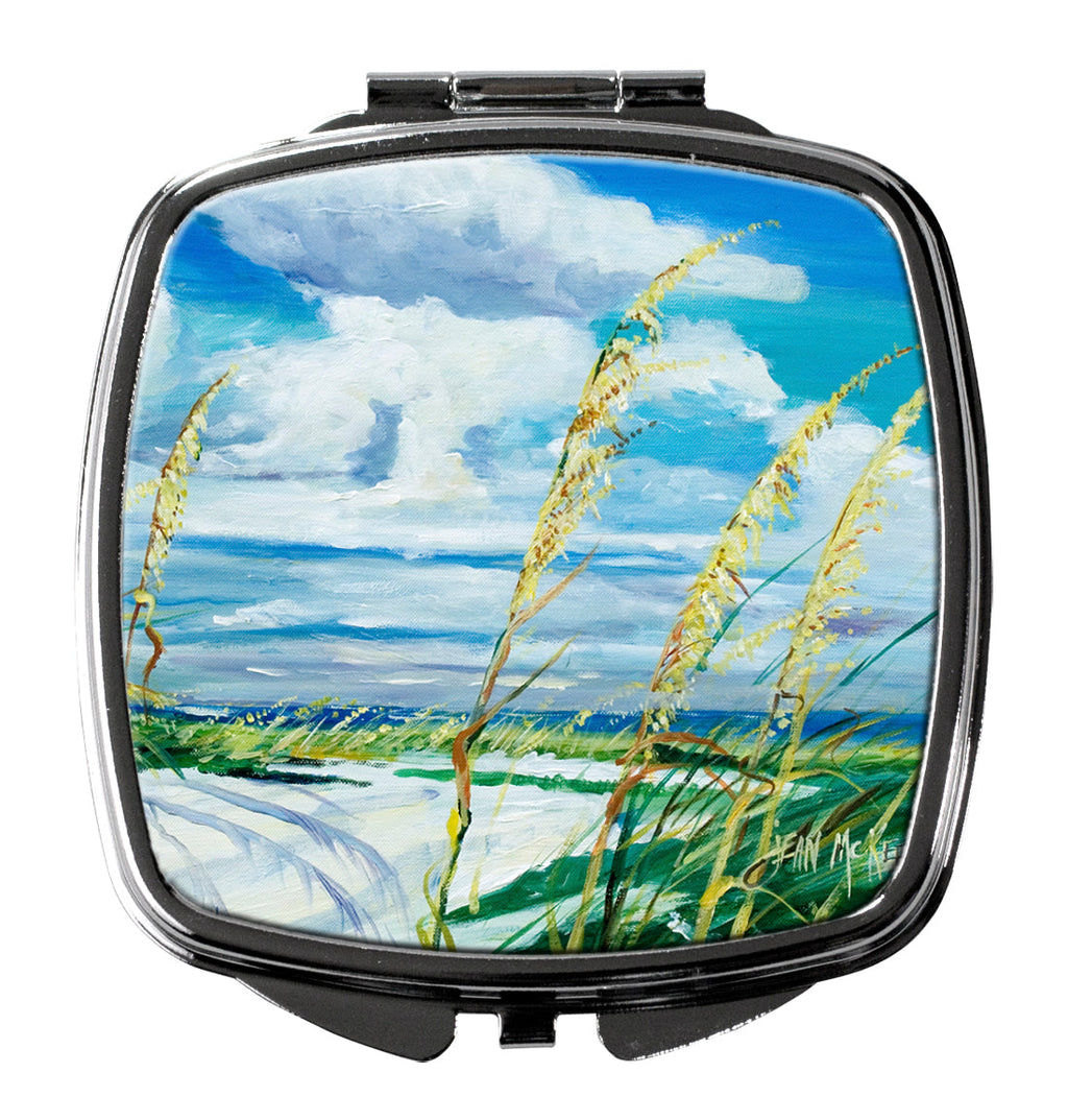 Sea Oats Compact Mirror Decorative Travel Makeup Mirror for Women Girls Gifts Pocket Makeup Mirror Folding Handheld