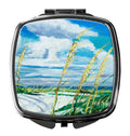 Sea Oats Compact Mirror Decorative Travel Makeup Mirror for Women Girls Gifts Pocket Makeup Mirror Folding Handheld