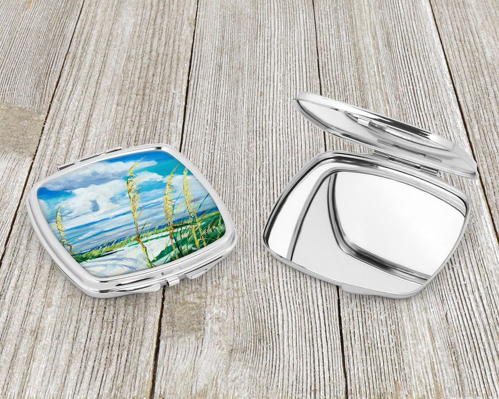 Sea Oats Compact Mirror Decorative Travel Makeup Mirror for Women Girls Gifts Pocket Makeup Mirror Folding Handheld