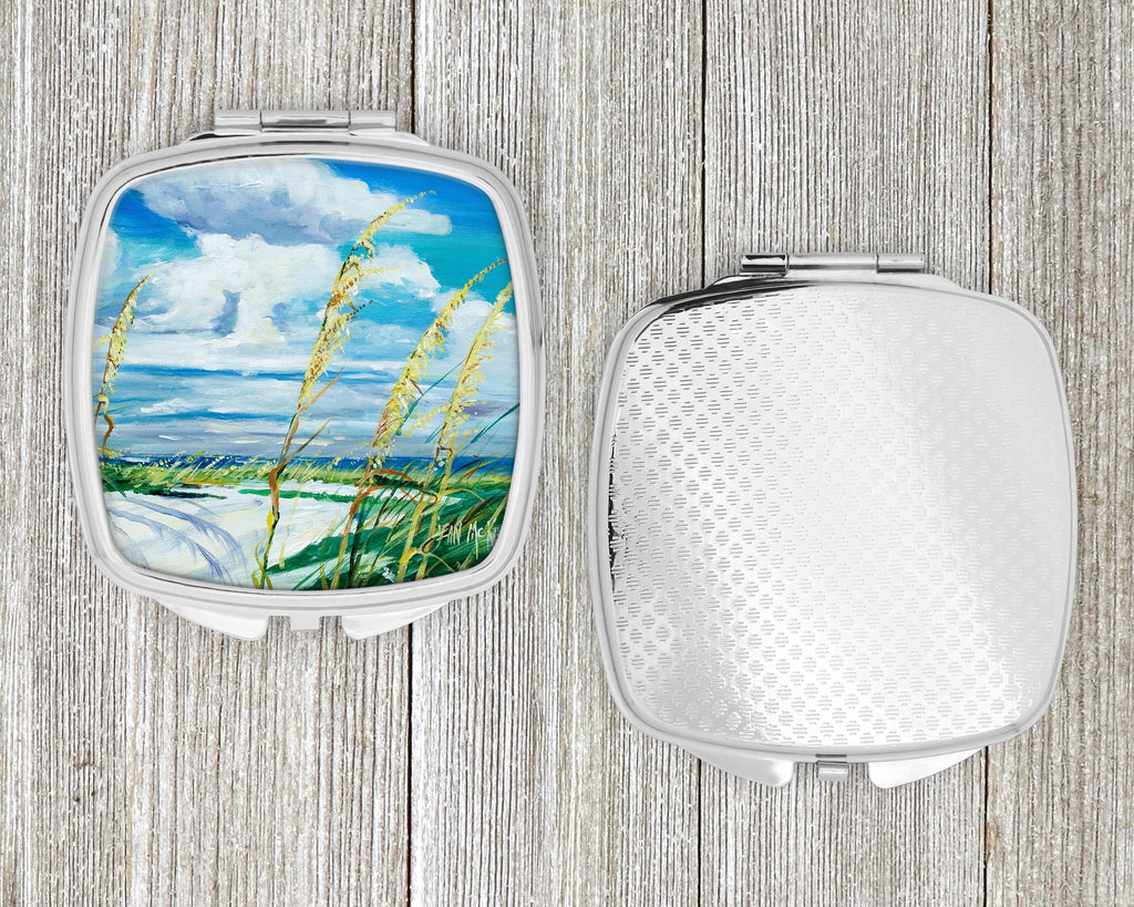 Sea Oats Compact Mirror Decorative Travel Makeup Mirror for Women Girls Gifts Pocket Makeup Mirror Folding Handheld