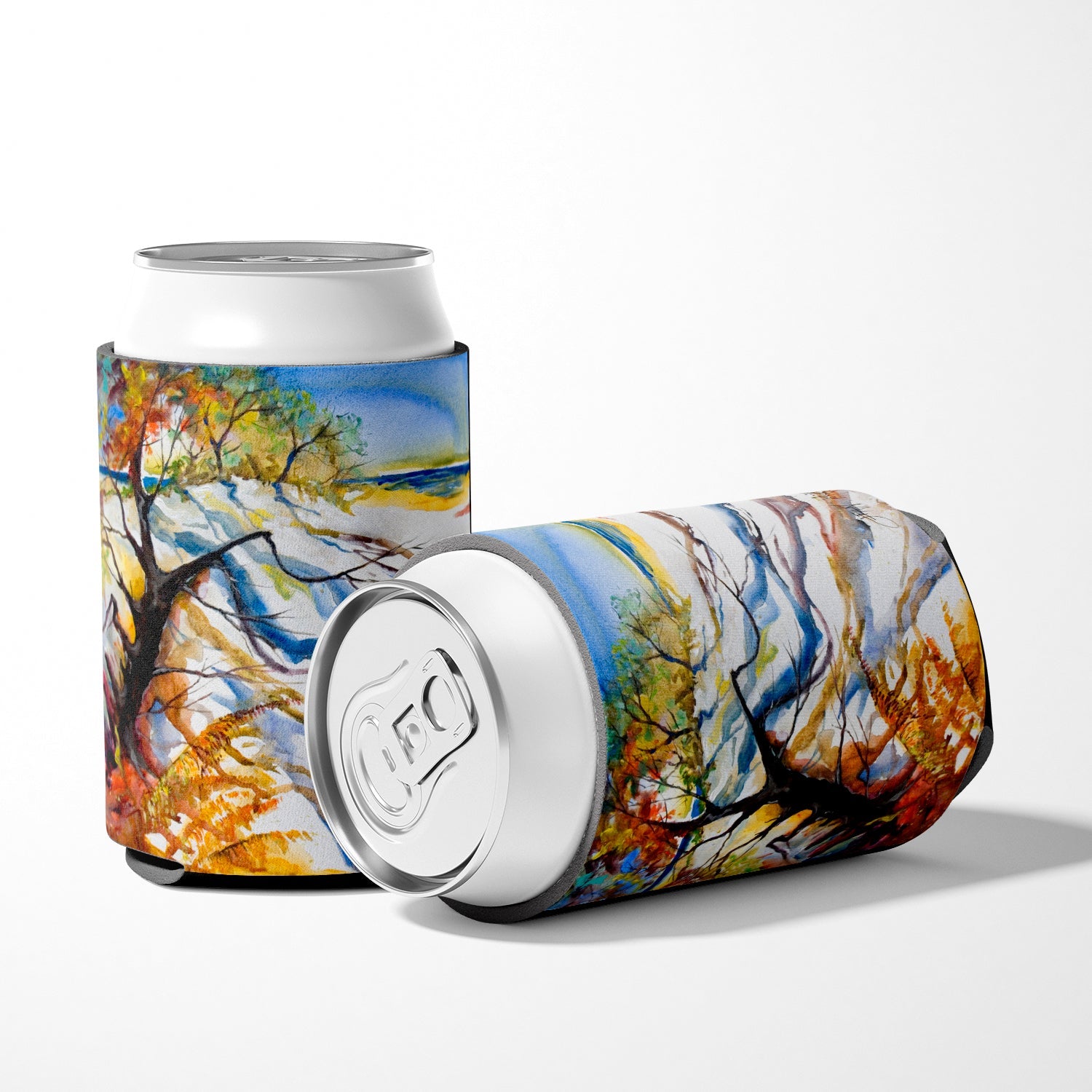 Sand Dune Can or Bottle Hugger Cooler Sleeve for Standard 12 oz Cans, Insulated Foam Beer & Soda Can Hugger Reusable