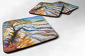 Sand Dune Foam Coasters Set of 4 Cup Coasters for Indoor Outdoor, Tabletop Protection, Anti Slip, Mouse pad Material
