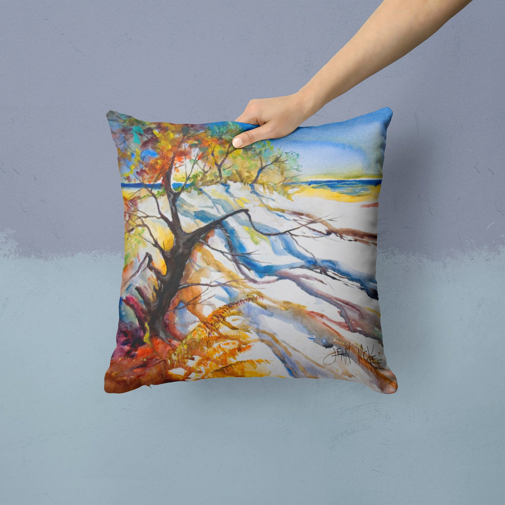 Sand Dune Decorative Throw Pillow 14x14 Indoor Outdoor Accent Cushion, Fabric Cover with Insert for Sofa, Bed, Porch & Living Room