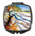 Sand Dune Compact Mirror Decorative Travel Makeup Mirror for Women Girls Gifts Pocket Makeup Mirror Folding Handheld