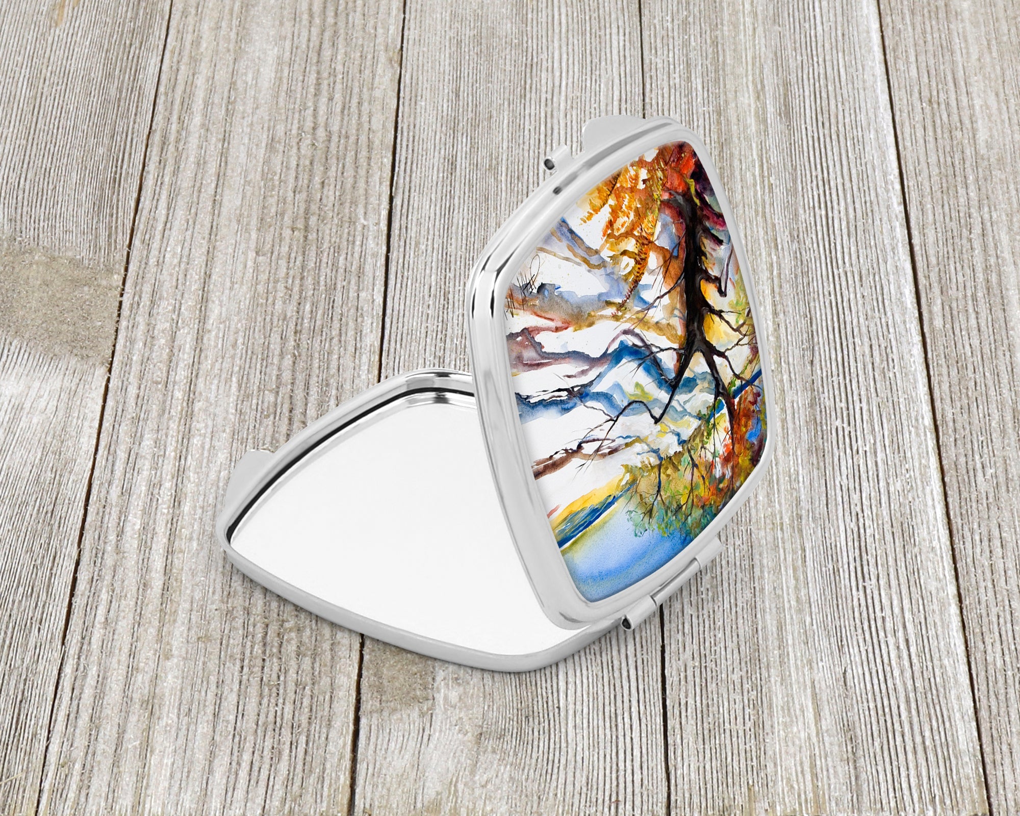 Sand Dune Compact Mirror Decorative Travel Makeup Mirror for Women Girls Gifts Pocket Makeup Mirror Folding Handheld