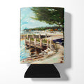 At the Pier Sailboats Can or Bottle Hugger Cooler Sleeve for Standard 12 oz Cans, Insulated Foam Beer & Soda Can Hugger Reusable