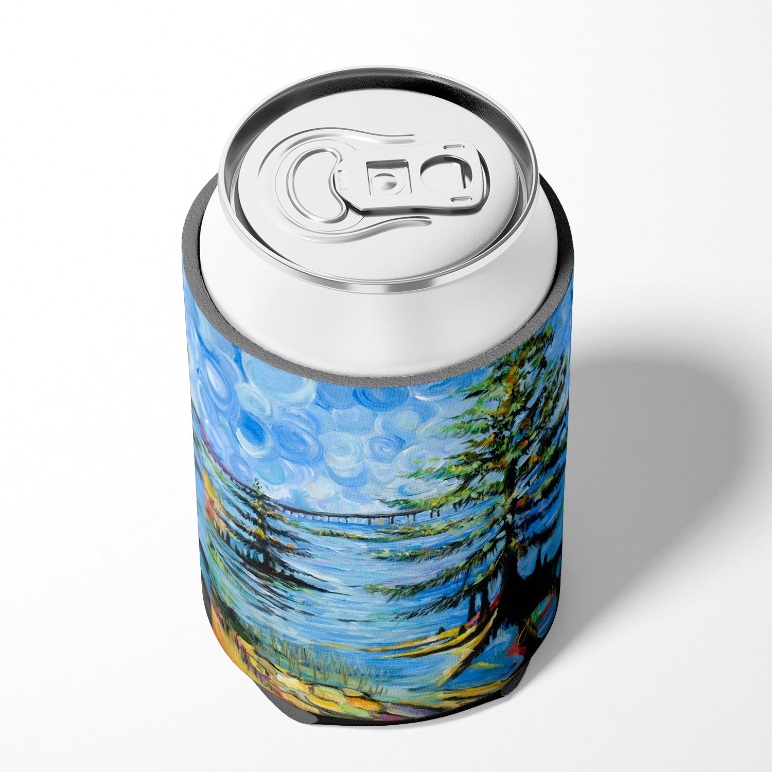 Life on the Causeway Can or Bottle Hugger Cooler Sleeve for Standard 12 oz Cans, Insulated Foam Beer & Soda Can Hugger Reusable
