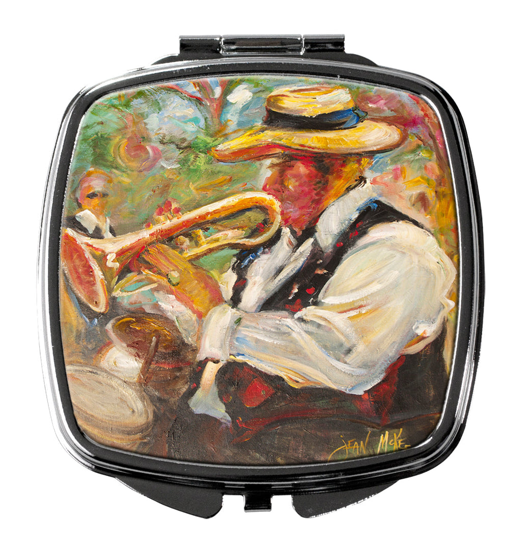 Jazz Trumpet Compact Mirror Decorative Travel Makeup Mirror for Women Girls Gifts Pocket Makeup Mirror Folding Handheld