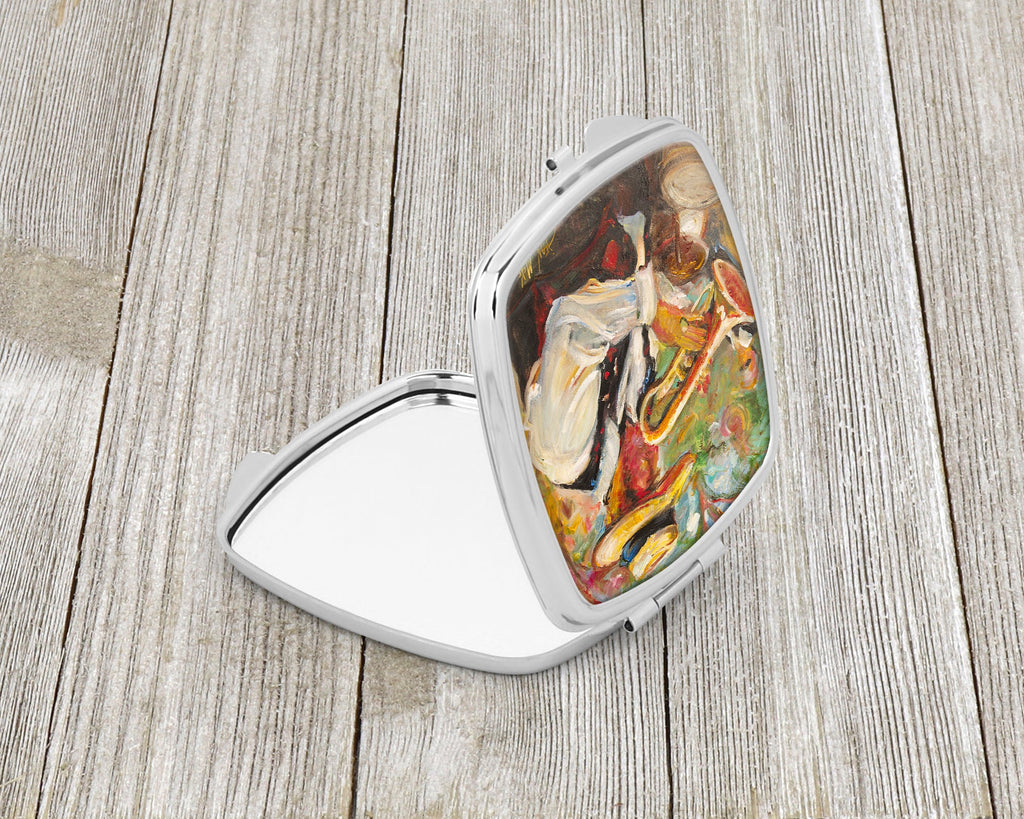 Jazz Trumpet Compact Mirror Decorative Travel Makeup Mirror for Women Girls Gifts Pocket Makeup Mirror Folding Handheld