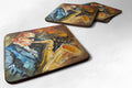 Jazz Sazophone Foam Coasters Set of 4 Cup Coasters for Indoor Outdoor, Tabletop Protection, Anti Slip, Mouse pad Material