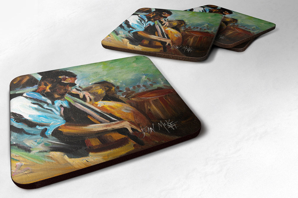 Jazz Bass Foam Coasters Set of 4 Cup Coasters for Indoor Outdoor, Tabletop Protection, Anti Slip, Mouse pad Material