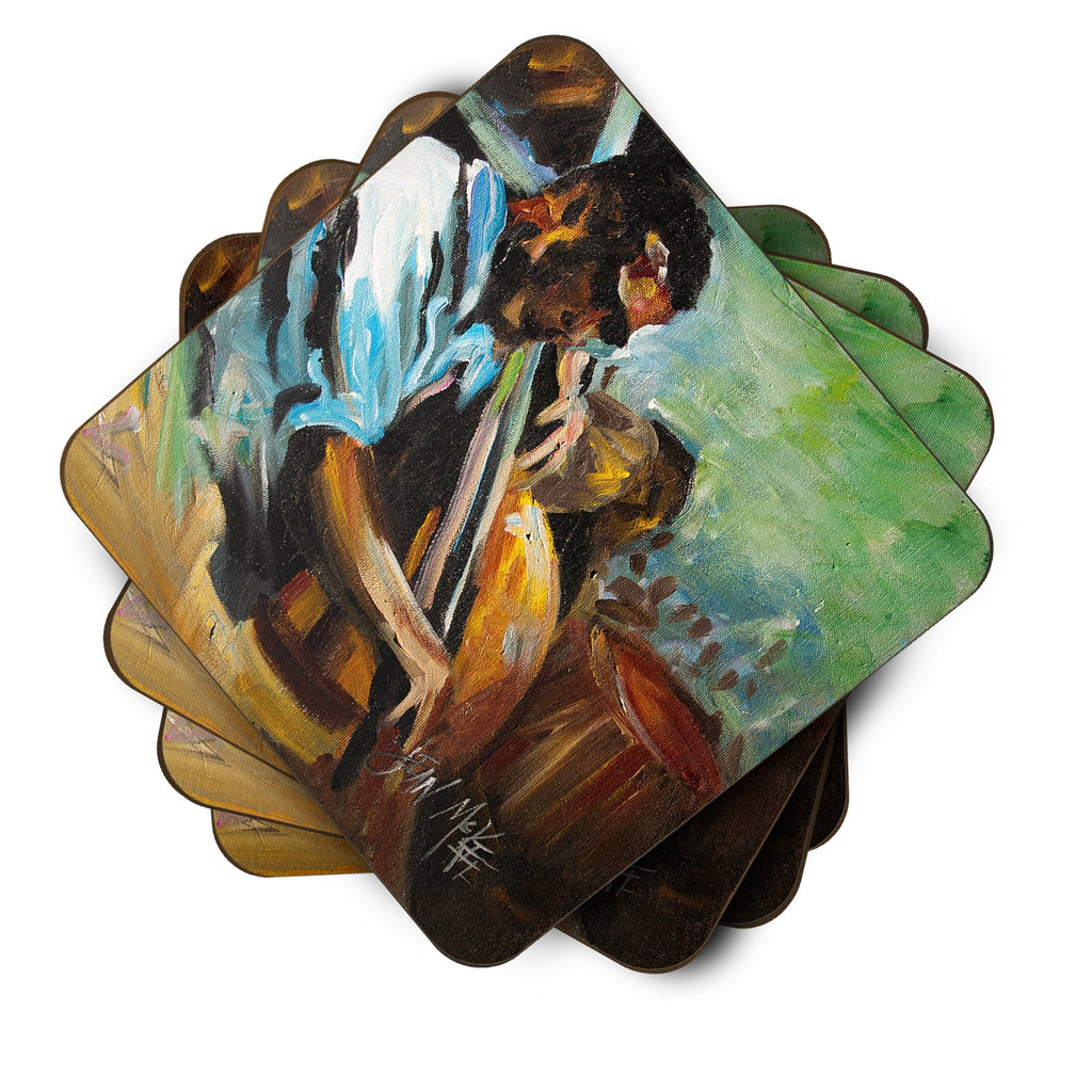 Jazz Bass Foam Coasters Set of 4 Cup Coasters for Indoor Outdoor, Tabletop Protection, Anti Slip, Mouse pad Material