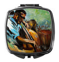 Jazz Bass Compact Mirror Decorative Travel Makeup Mirror for Women Girls Gifts Pocket Makeup Mirror Folding Handheld