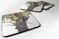 Coconut Tree Top Foam Coasters Set of 4 Cup Coasters for Indoor Outdoor, Tabletop Protection, Anti Slip, Mouse pad Material