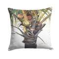 Coconut Tree Top Decorative Throw Pillow 14x14 Indoor Outdoor Accent Cushion, Fabric Cover with Insert for Sofa, Bed, Porch & Living Room