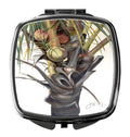 Coconut Tree Top Compact Mirror Decorative Travel Makeup Mirror for Women Girls Gifts Pocket Makeup Mirror Folding Handheld