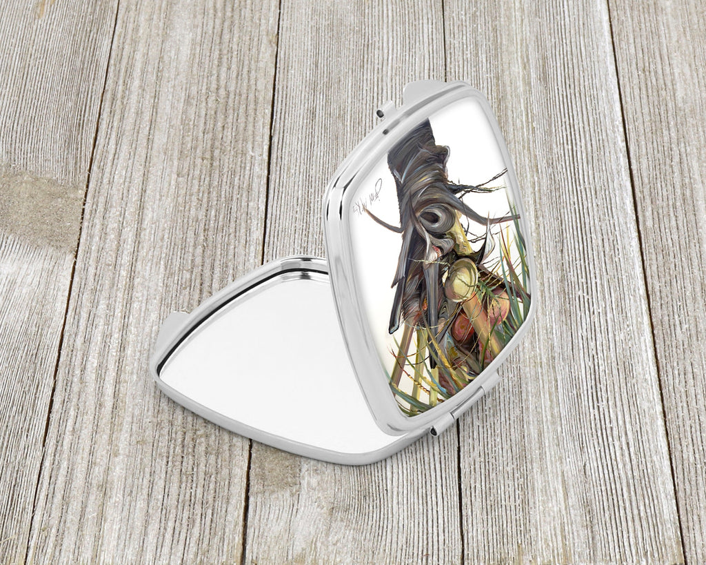 Coconut Tree Top Compact Mirror Decorative Travel Makeup Mirror for Women Girls Gifts Pocket Makeup Mirror Folding Handheld