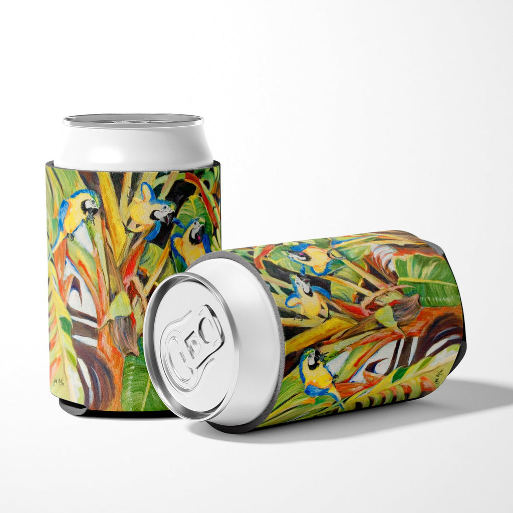 Parrots Can or Bottle Hugger Cooler Sleeve for Standard 12 oz Cans, Insulated Foam Beer & Soda Can Hugger Reusable